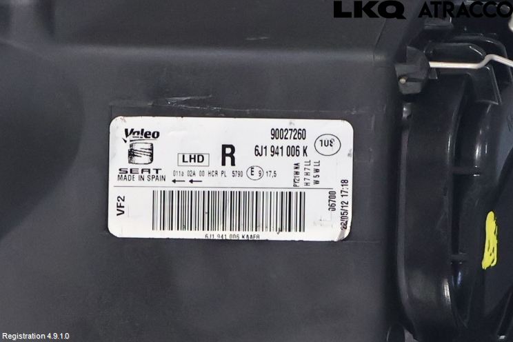 Seat IBIZA IV 08-16 Strålkastare Höger