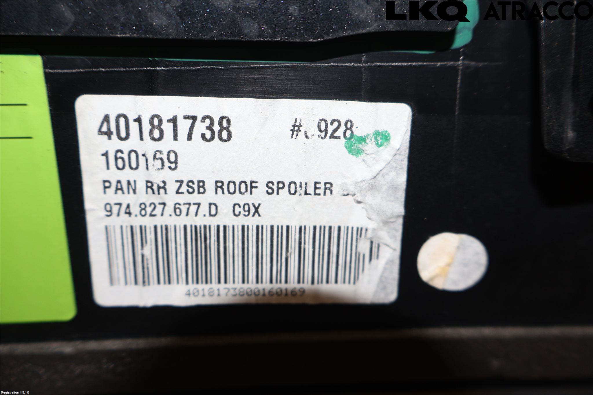 Porsche PANAMERA 09- Spoiler Baklucka
