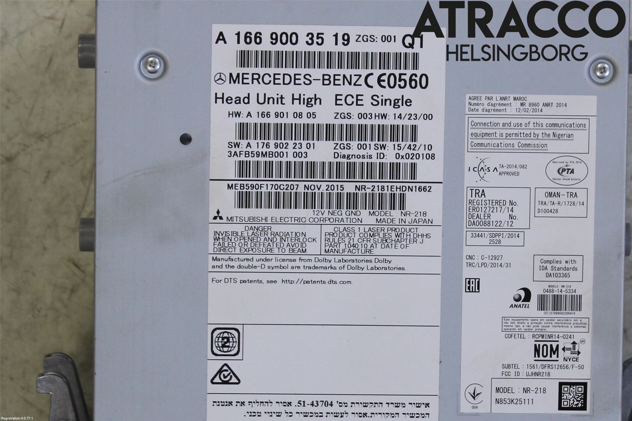 Mercedes-Benz MB GL/GLS-KLASS (X166) 12-19 Cd Radio - Multimediapanel