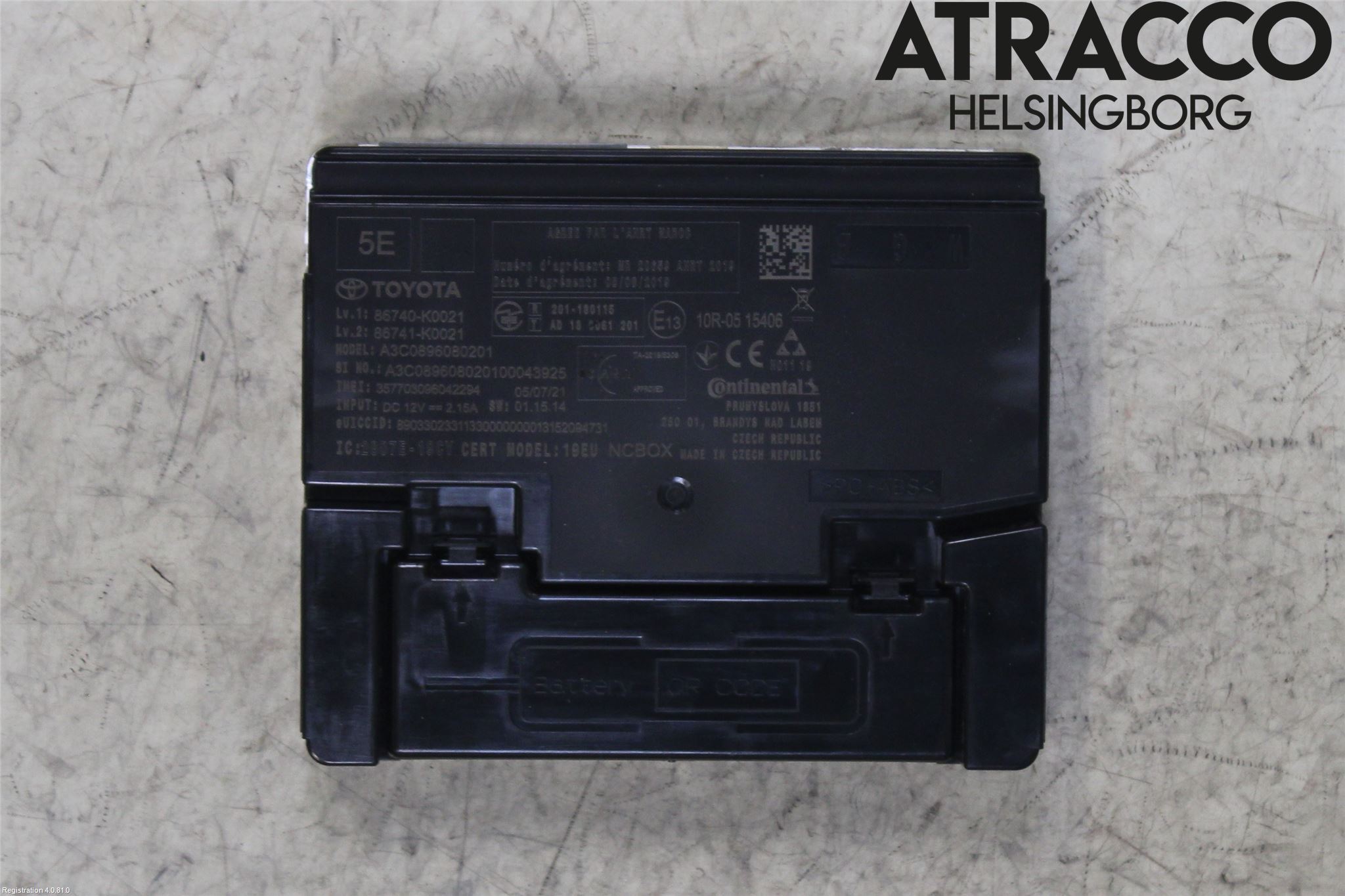 Toyota YARIS XP21 20- Styrenhet Tal