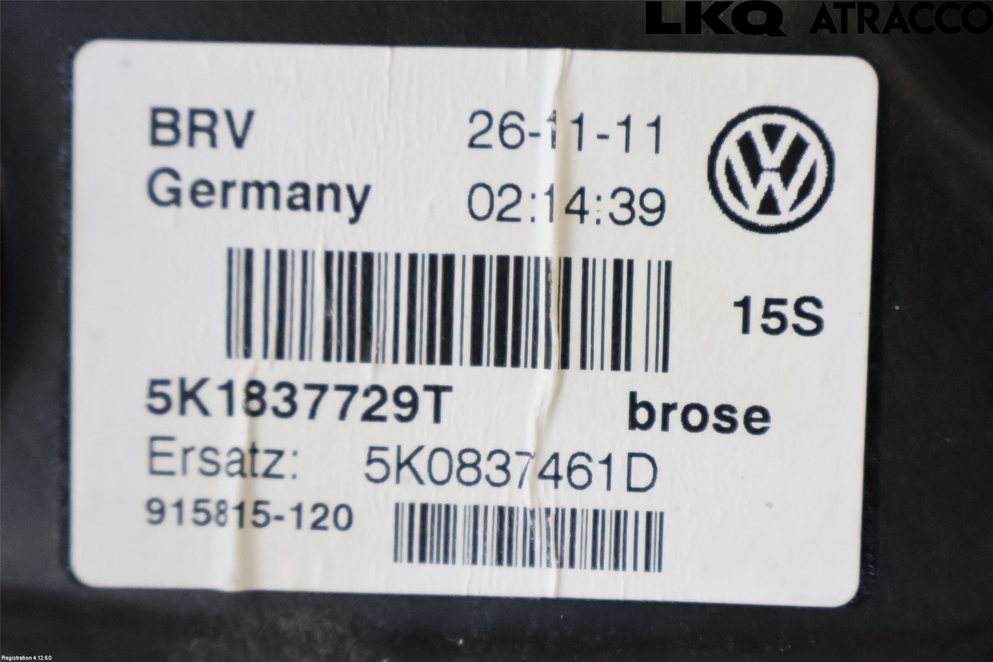 Volkswagen VW GOLF VI 09-13 Fönsterhiss El Kompl