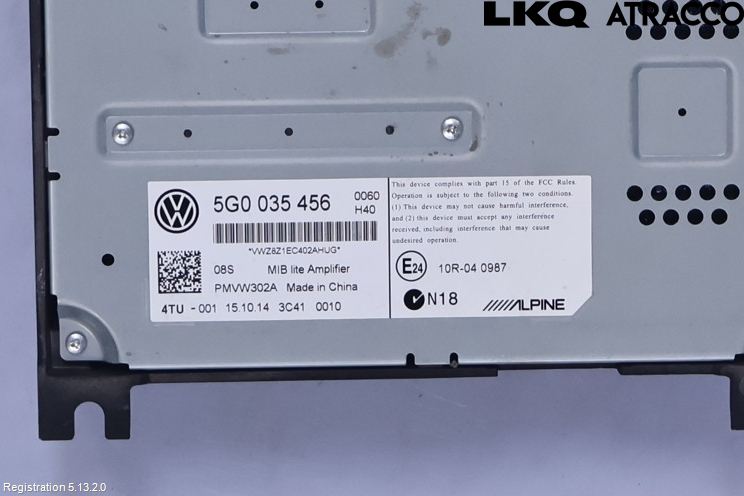 Volkswagen VW GOLF / E-GOLF VII 13-20 Radio-Stereo Förstärkare