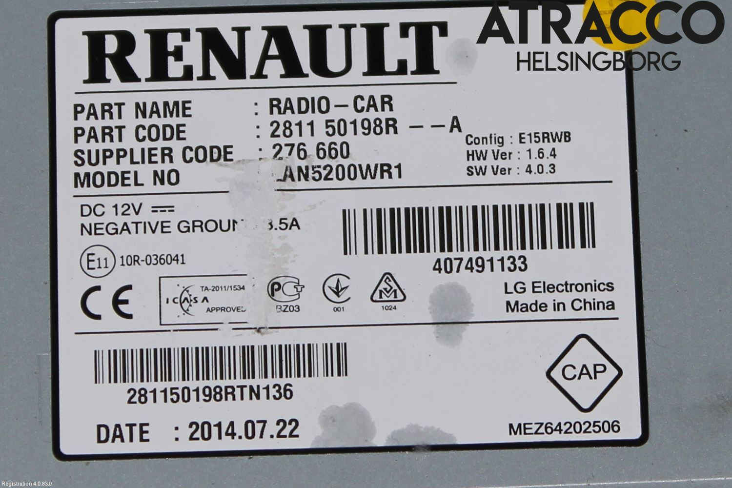 Renault CAPTUR 13-19 Cd Radio - Multimediapanel