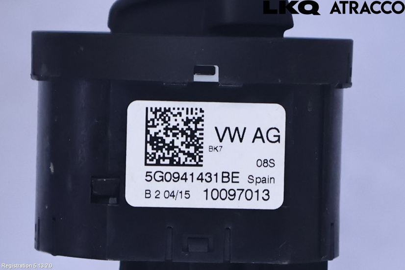 Volkswagen VW GOLF / E-GOLF VII 13-20 Strömställare Ljus
