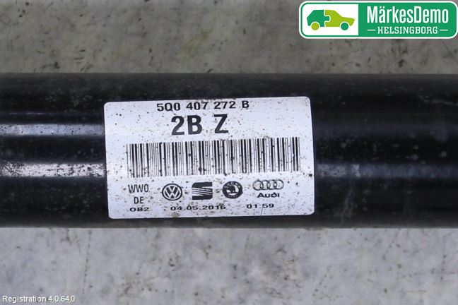 Volkswagen VW GOLF / E-GOLF VII 13-20 Drivaxel Fram Höger