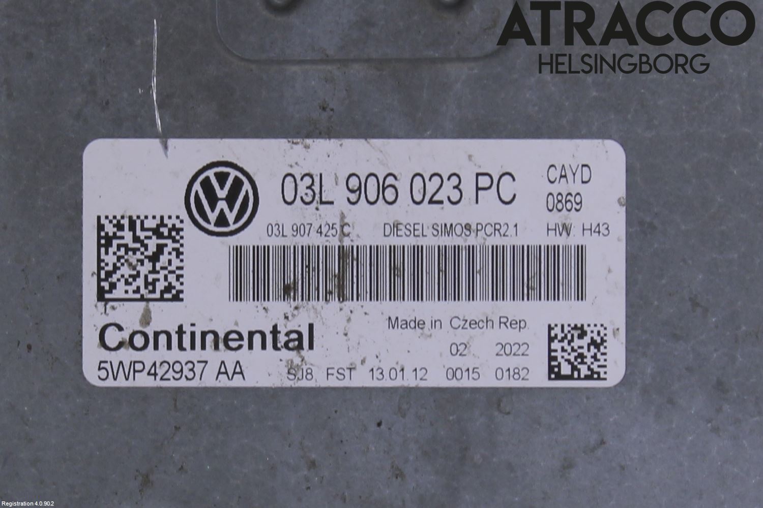 Volkswagen VW CADDY 11-15 Styrenhet Inspump Diesel