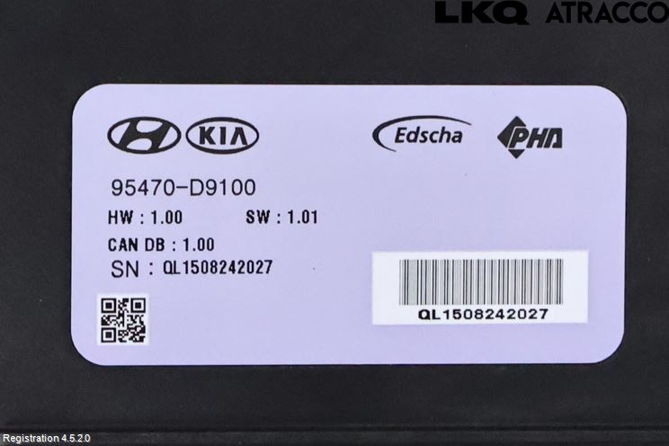Kia SPORTAGE (QL) 16-21 Styrenhet Baklucka