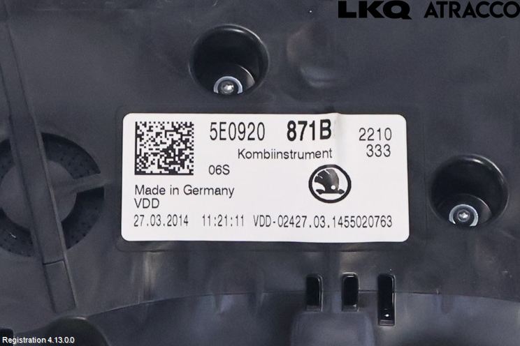 Skoda OCTAVIA (5E) 13-20 Instrument Komb