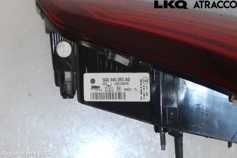 Volkswagen VW GOLF / E-GOLF VII 13-20 Bakljus Lucka Vä