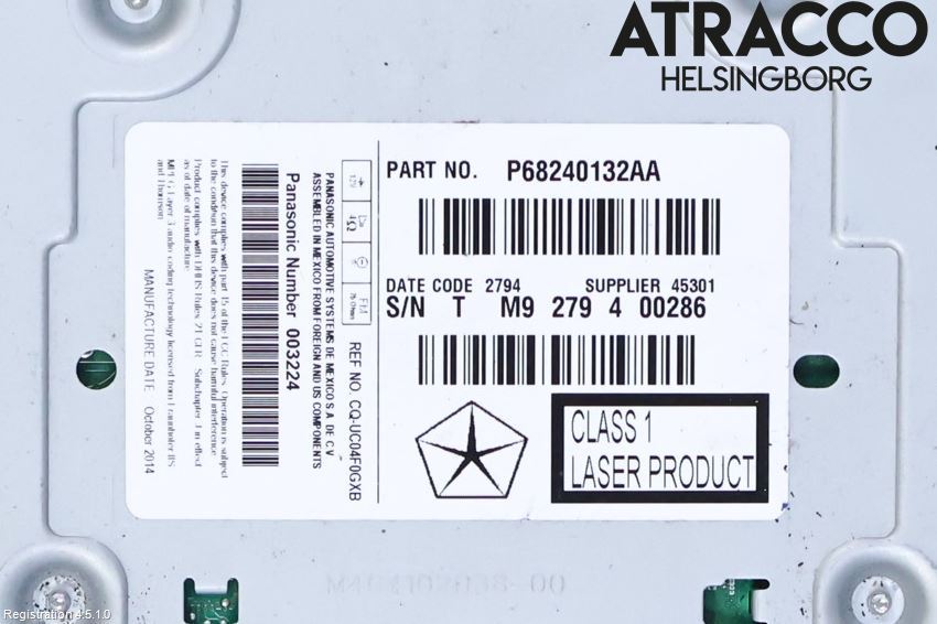 Fiat FREEMONT Cd Radio - Multimediapanel