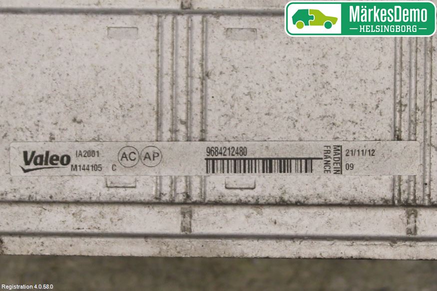 Citroen BERLINGO 08-18 Laddluft-Intercooler Kyl