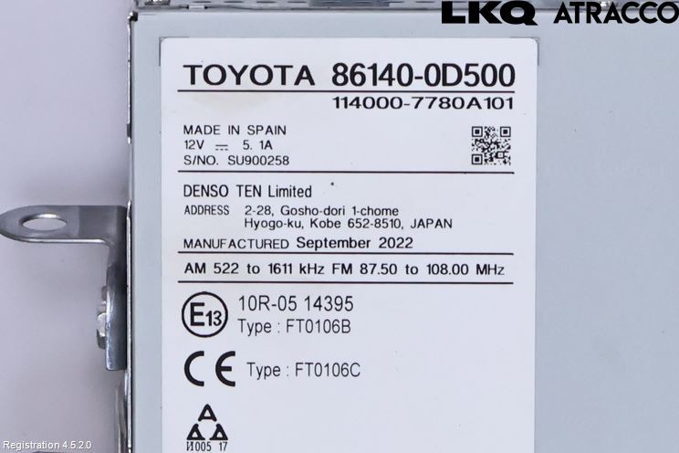 Mazda 2 KB Hybrid 22- Cd Radio - Multimediapanel