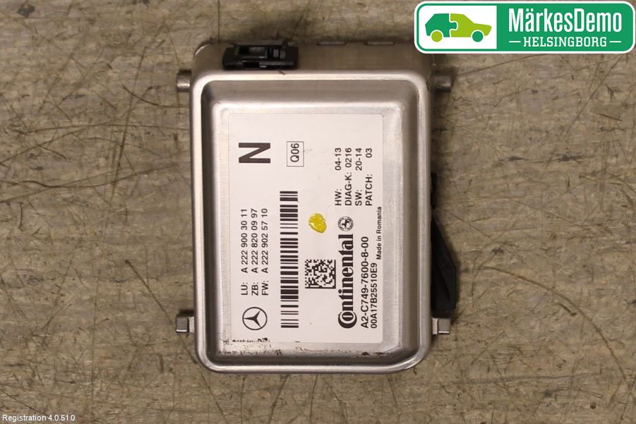 Mercedes-Benz MB GLC-KLASS (X253/C253) 15-22 Sensor Aktivt Kollisionsskydd