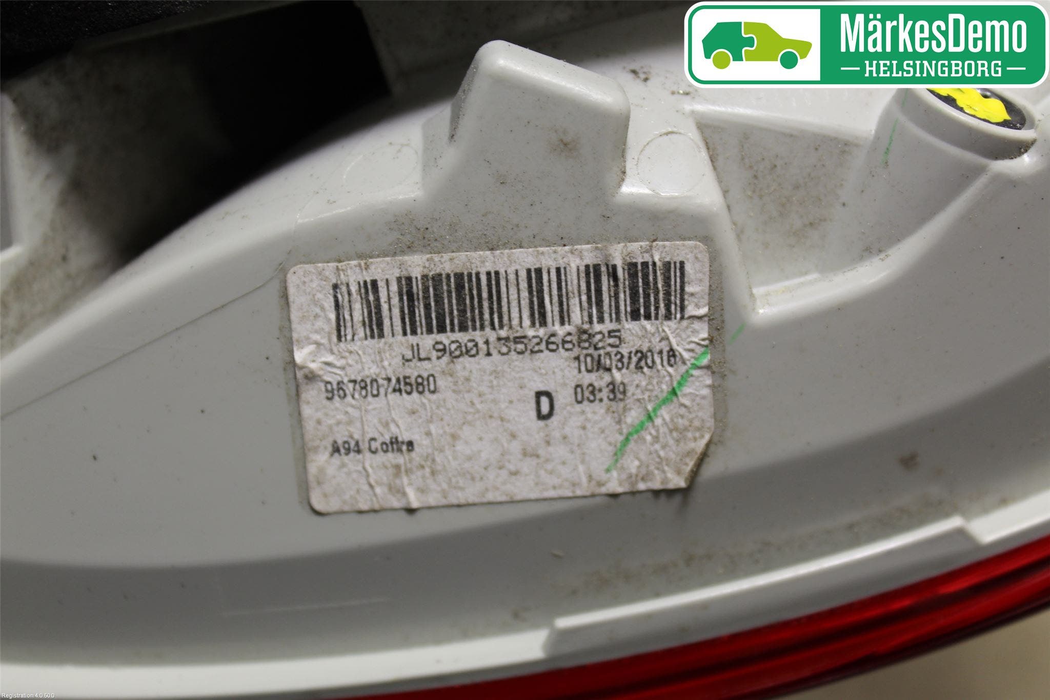 Peugeot 2008 13-20 Bakljus Lucka Hö