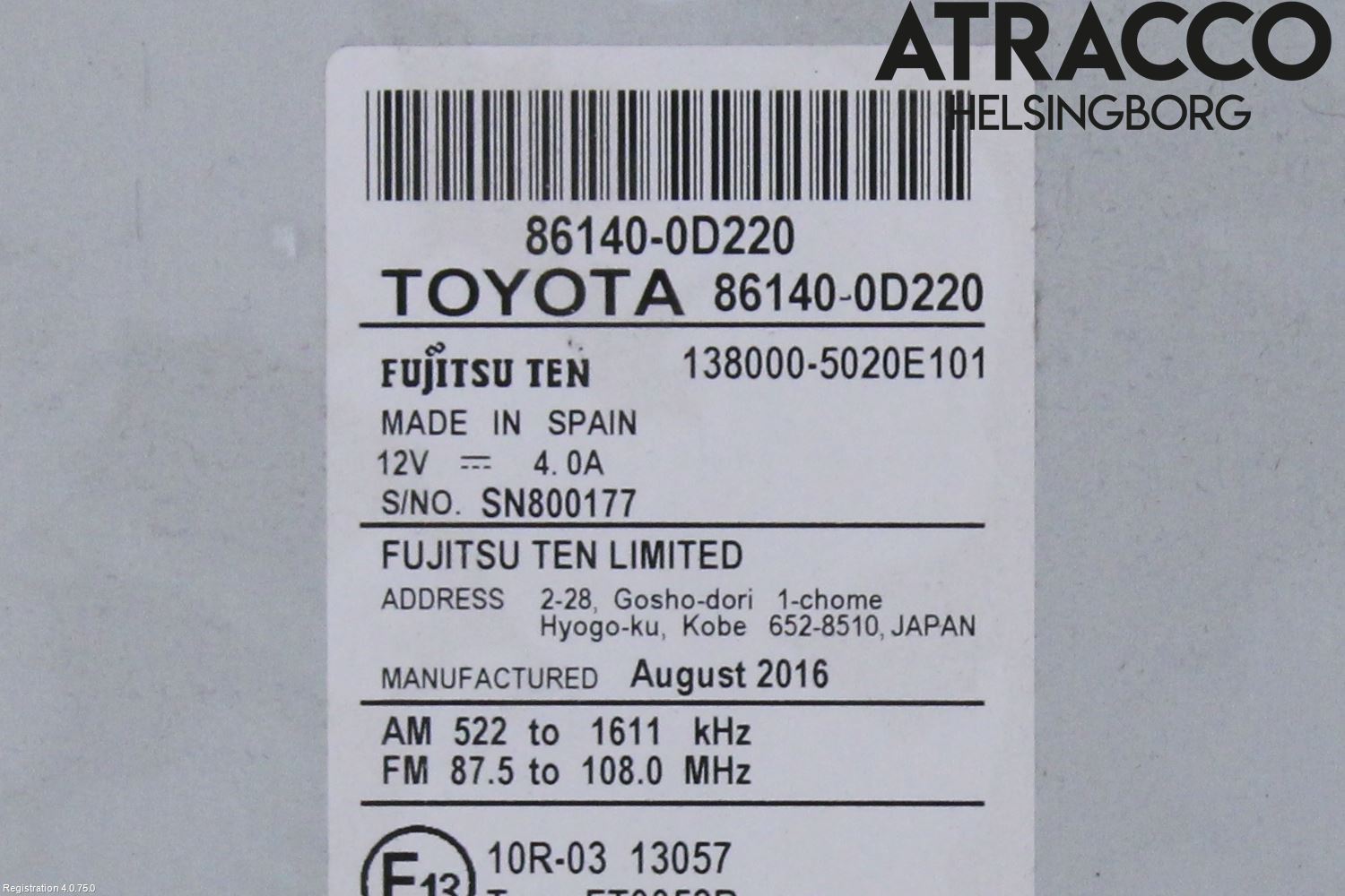 Toyota YARIS XP130 15-20 Cd Radio - Multimediapanel