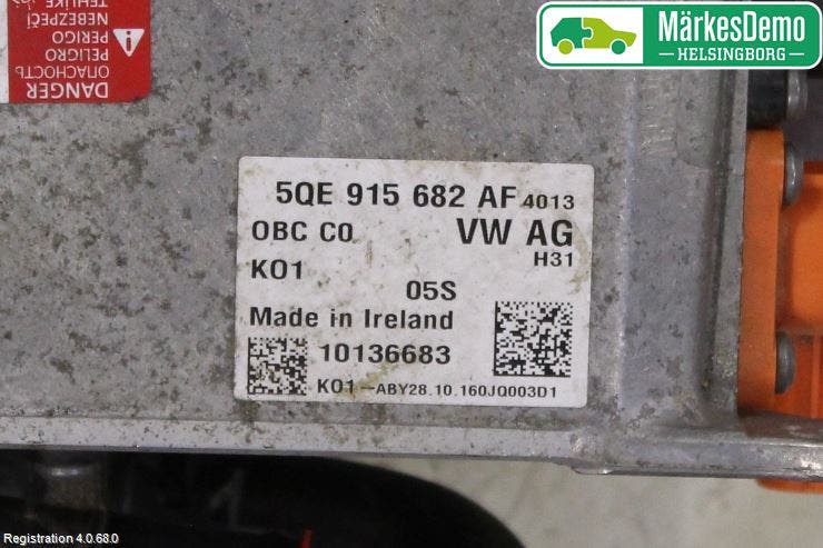 Volkswagen VW PASSAT 15-19 Batteriladdare Högspänning