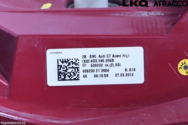 Audi A6/S6 4G 11-18 Bakljus Höger