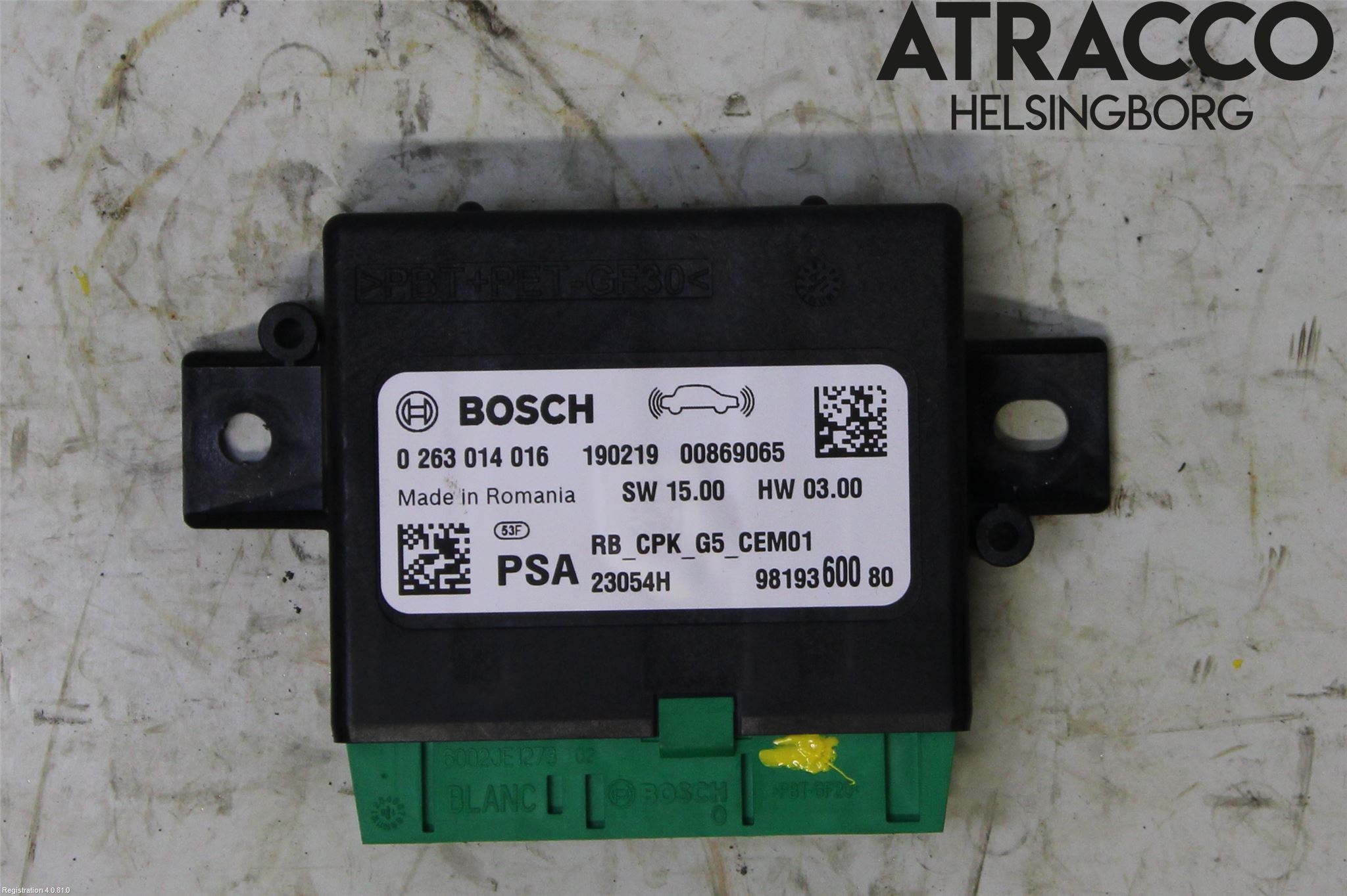 Citroen JUMPY/E-JUMPY 16- Styrenhet Parkeringshjälp