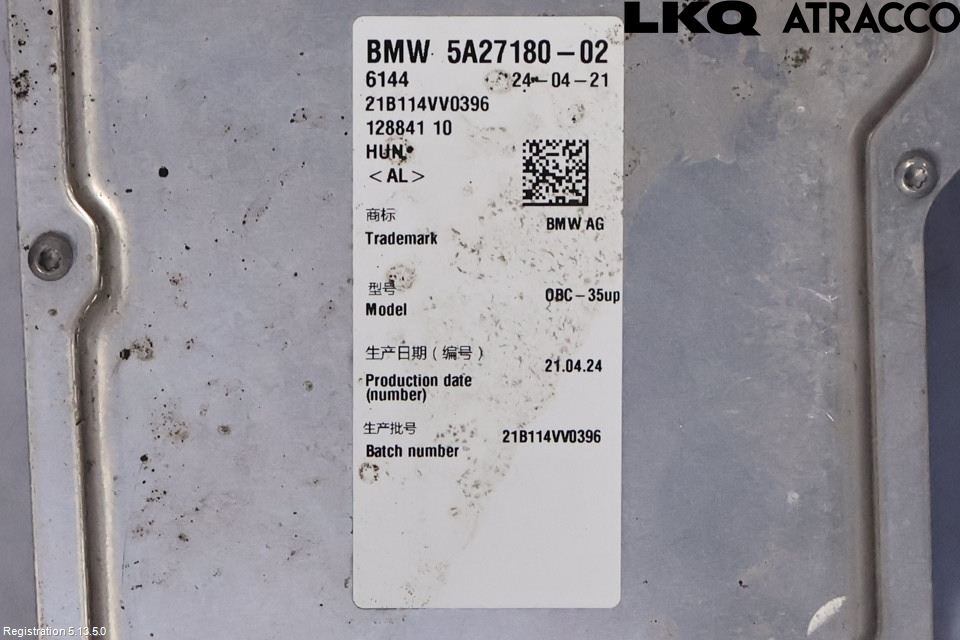 BMW 5 G30/G31/F90 17-23 Batteriladdare Högspänning