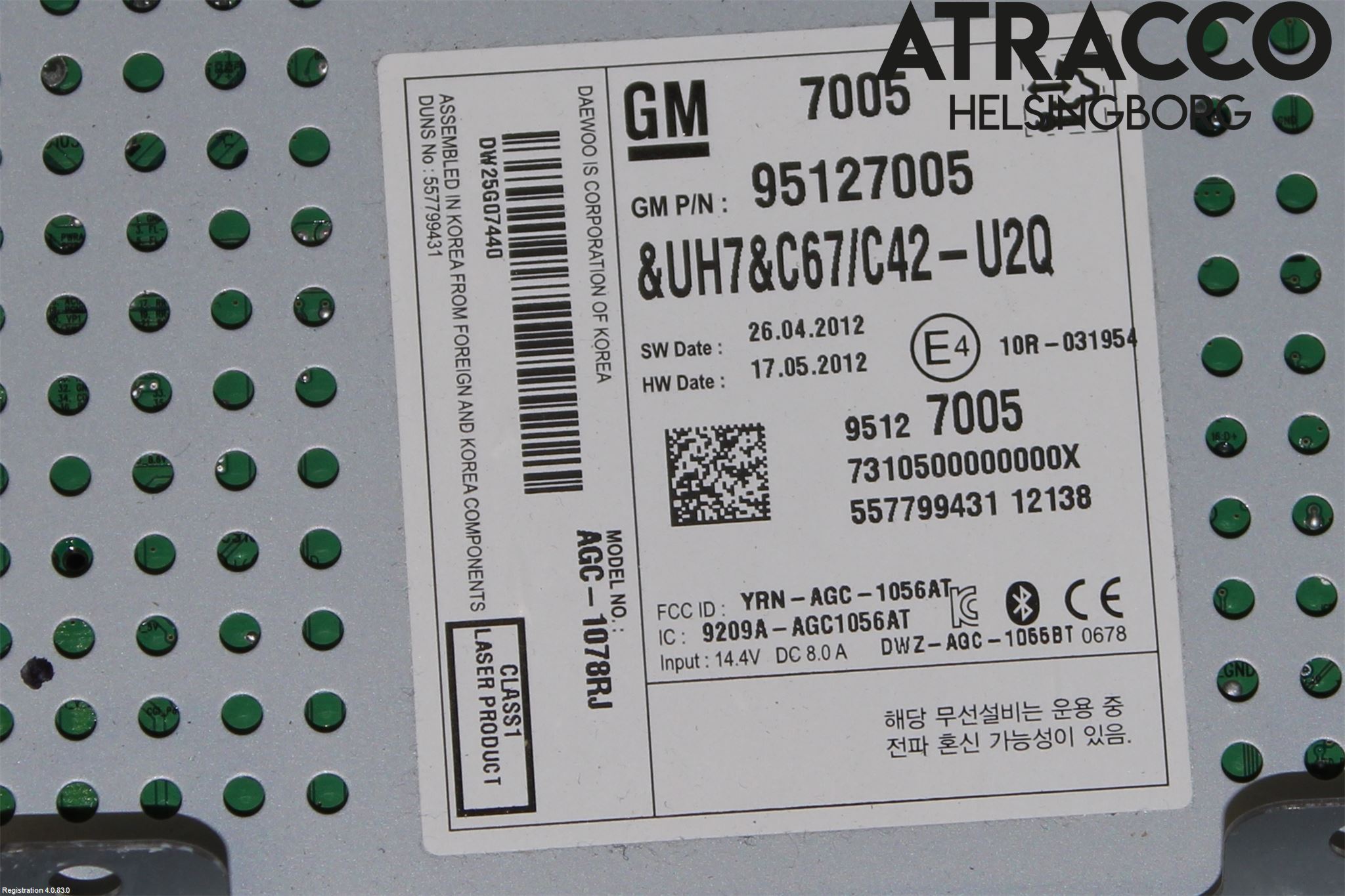 GM CHEVROLET CRUZE Cd Radio - Multimediapanel