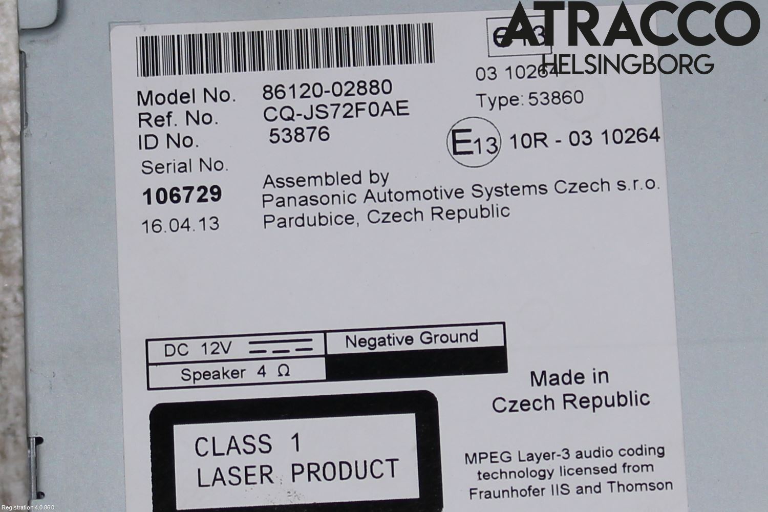 Toyota AURIS 13-19 Cd Radio - Multimediapanel