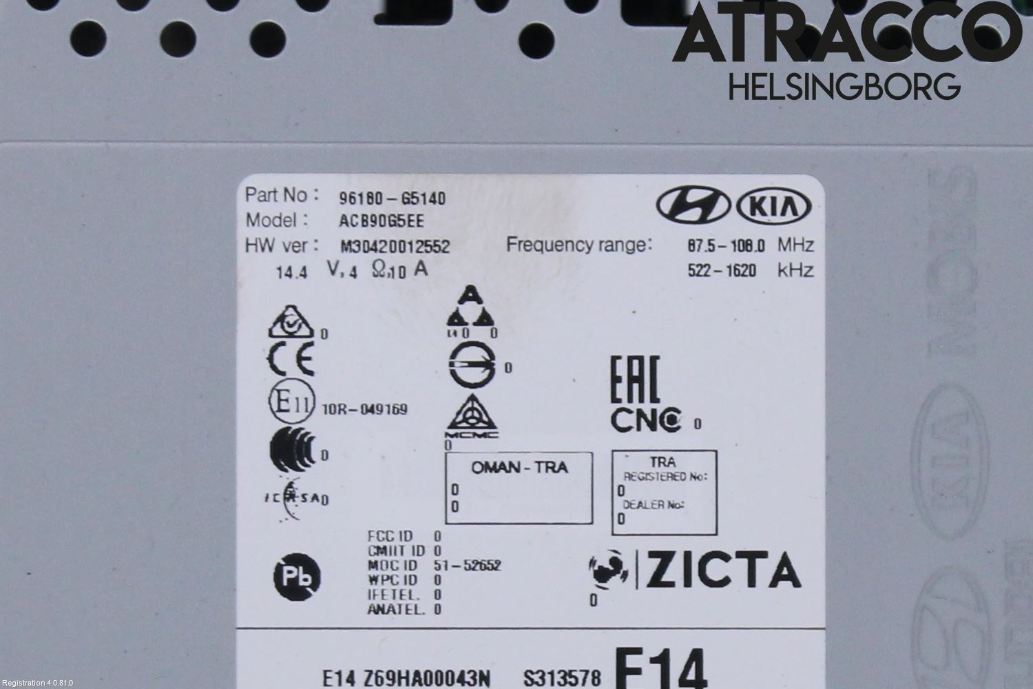 Kia NIRO (DE) 17-22 Radio