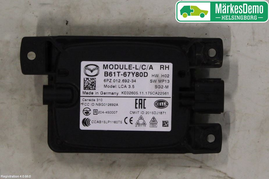 Mazda 3 III 14-19 Sensor Aktivt Kollisionsskydd