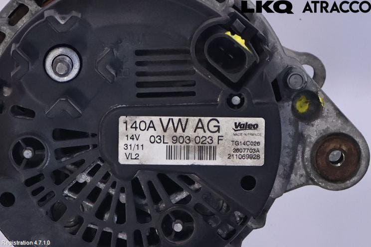 Volkswagen VW GOLF VI 09-13 Generator
