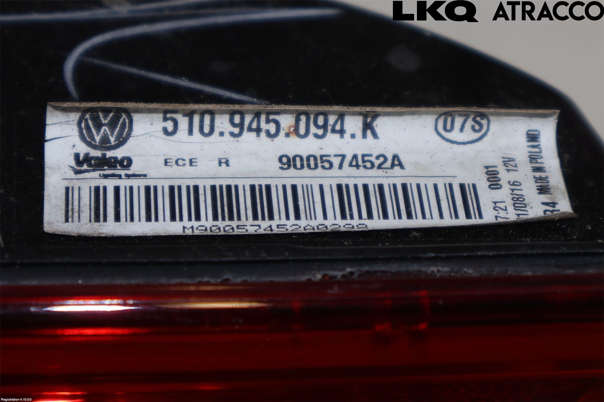 Volkswagen VW GOLF SPORTSVAN 15-20 Bakljus Lucka Hö
