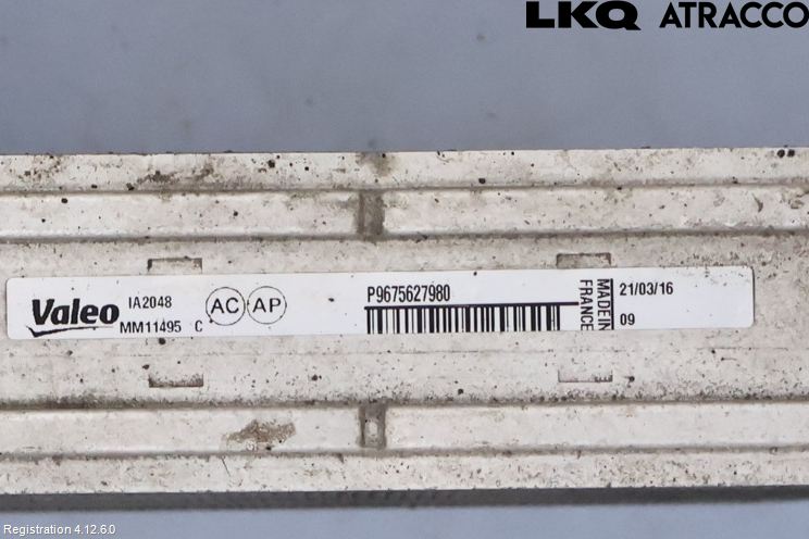Peugeot 308 14-21 Laddluft-Intercooler Kyl