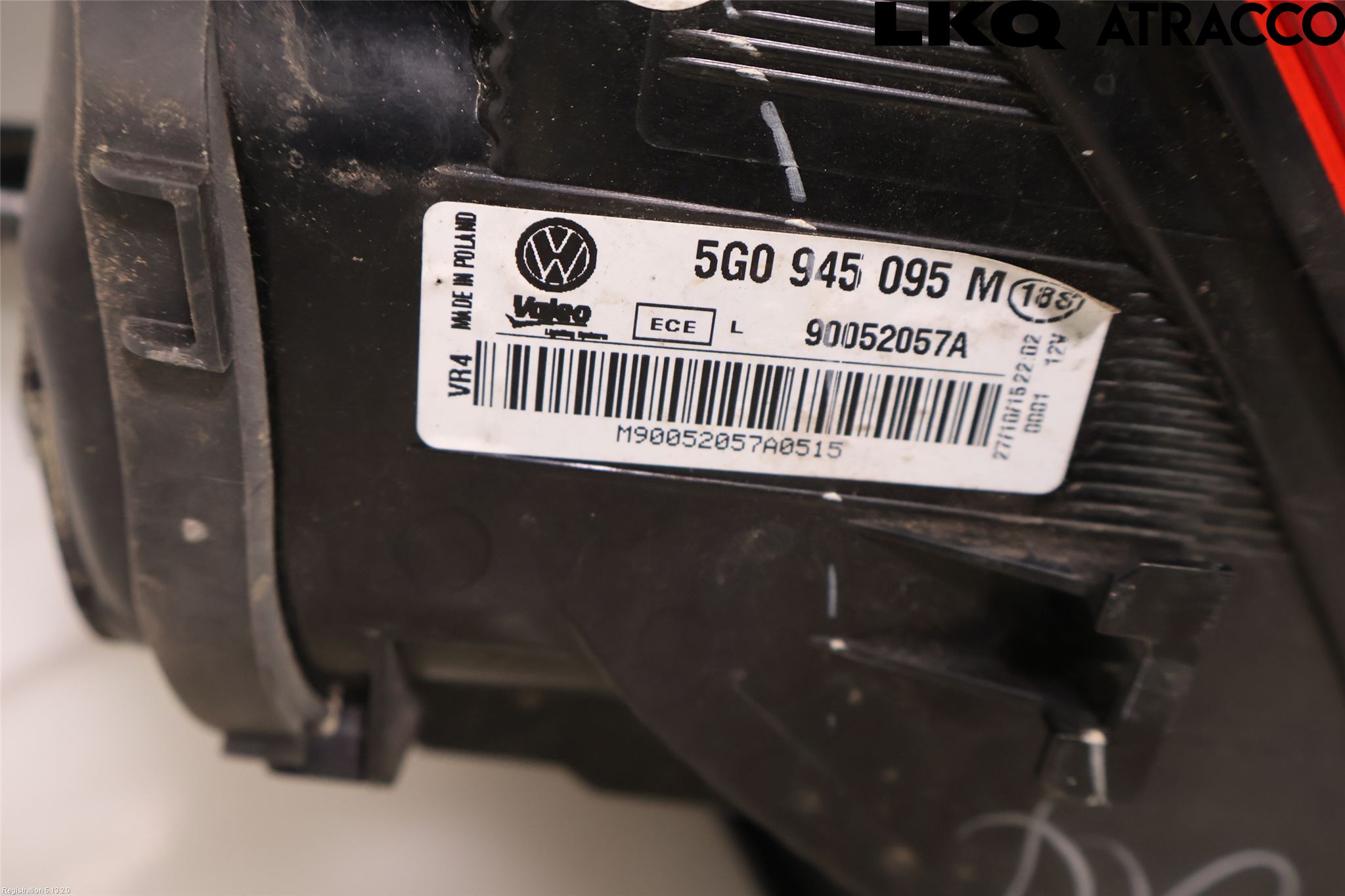 Volkswagen VW GOLF / E-GOLF VII 13-20 Bakljus Vänster