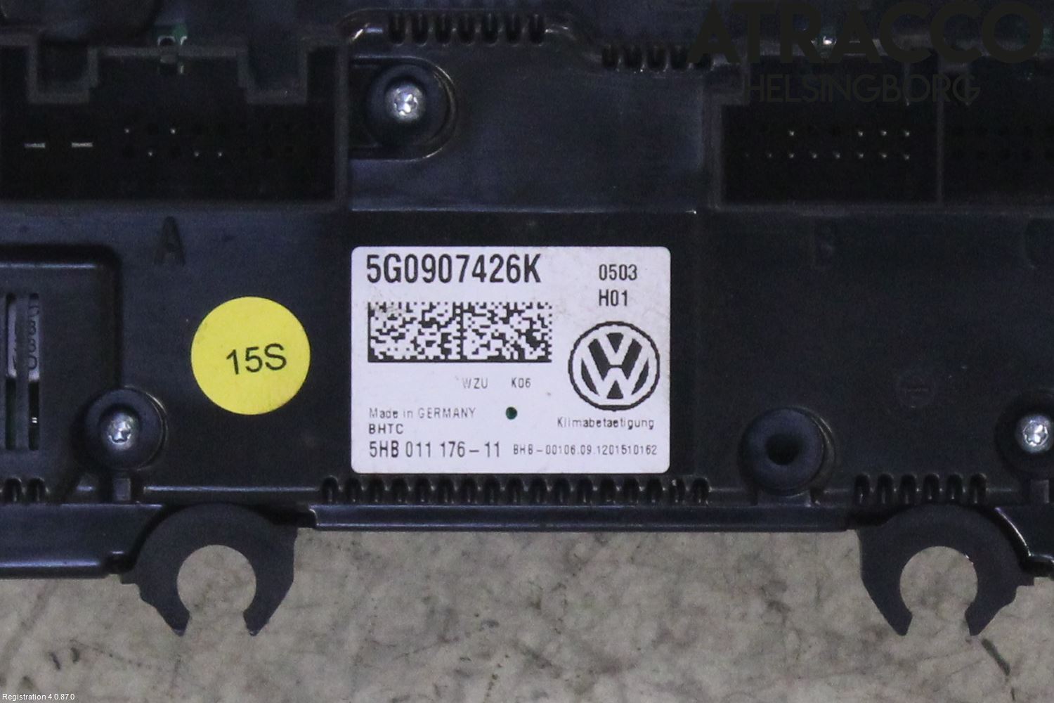 Volkswagen VW GOLF / E-GOLF VII 13-20 Ac Styrenhet Ac Manöveren