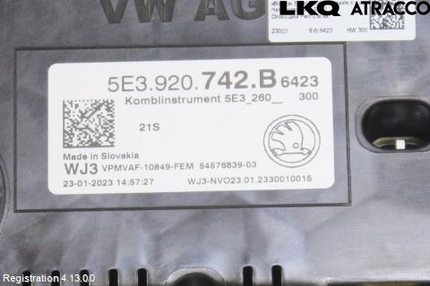 Skoda OCTAVIA (NX) 20- Instrument Komb