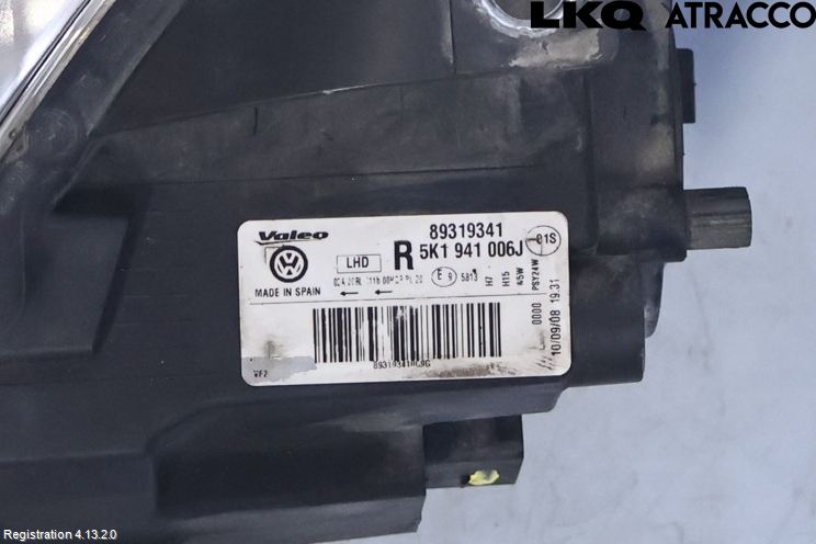 Volkswagen VW GOLF VI 09-13 Strålkastare Höger