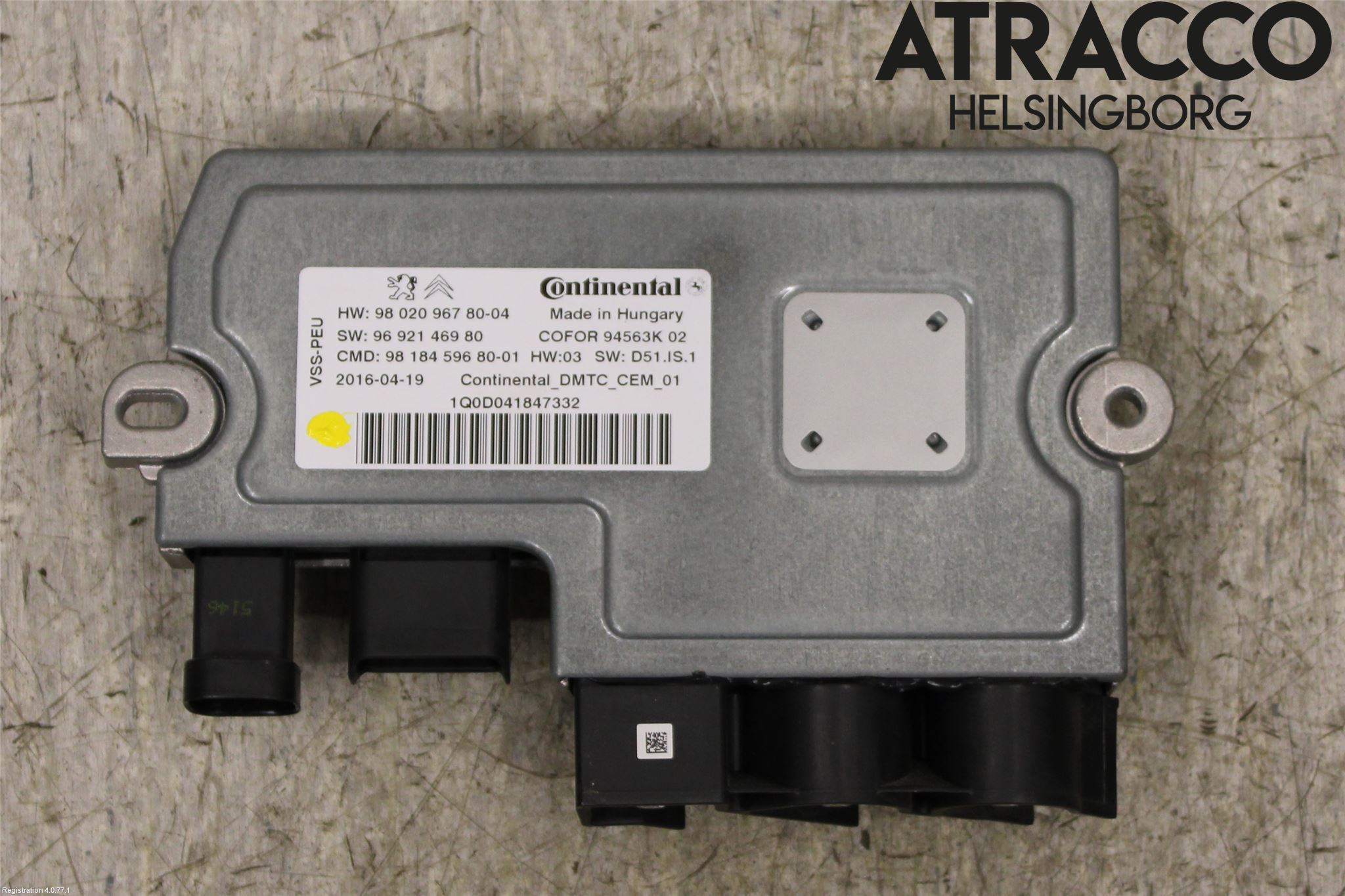 Peugeot 3008 09-16 Styrenhet Start/Stopp