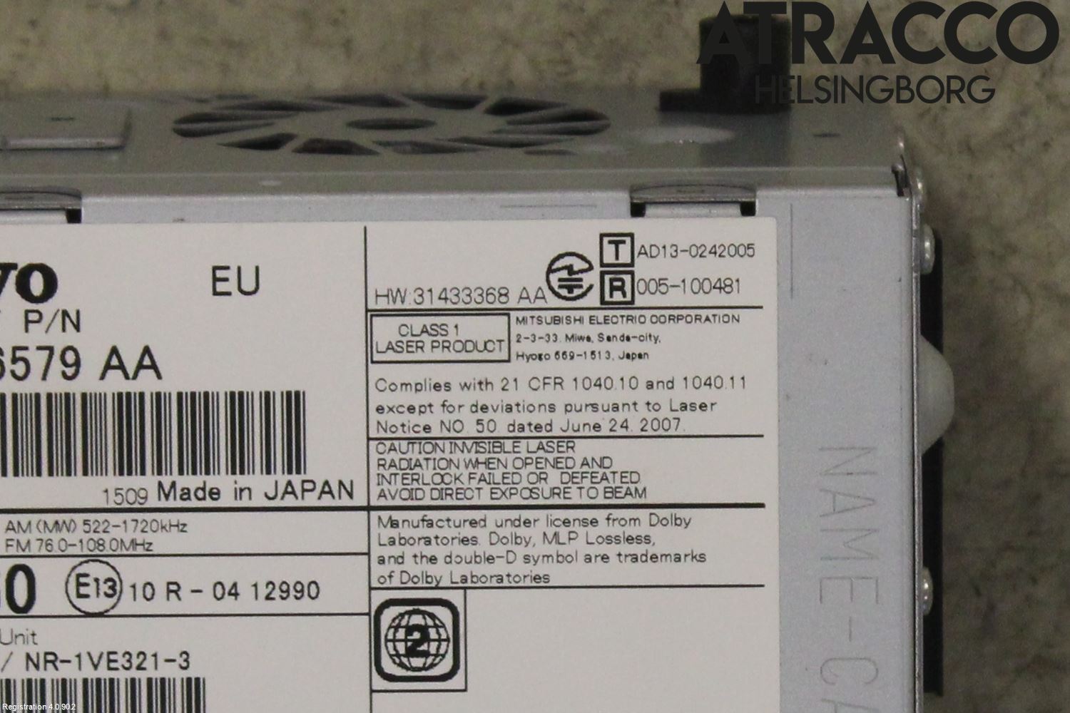 Volvo XC70 14-16 Cd Radio - Multimediapanel