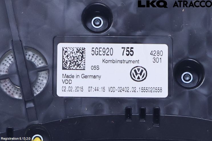 Volkswagen VW GOLF / E-GOLF VII 13-20 Instrument Komb