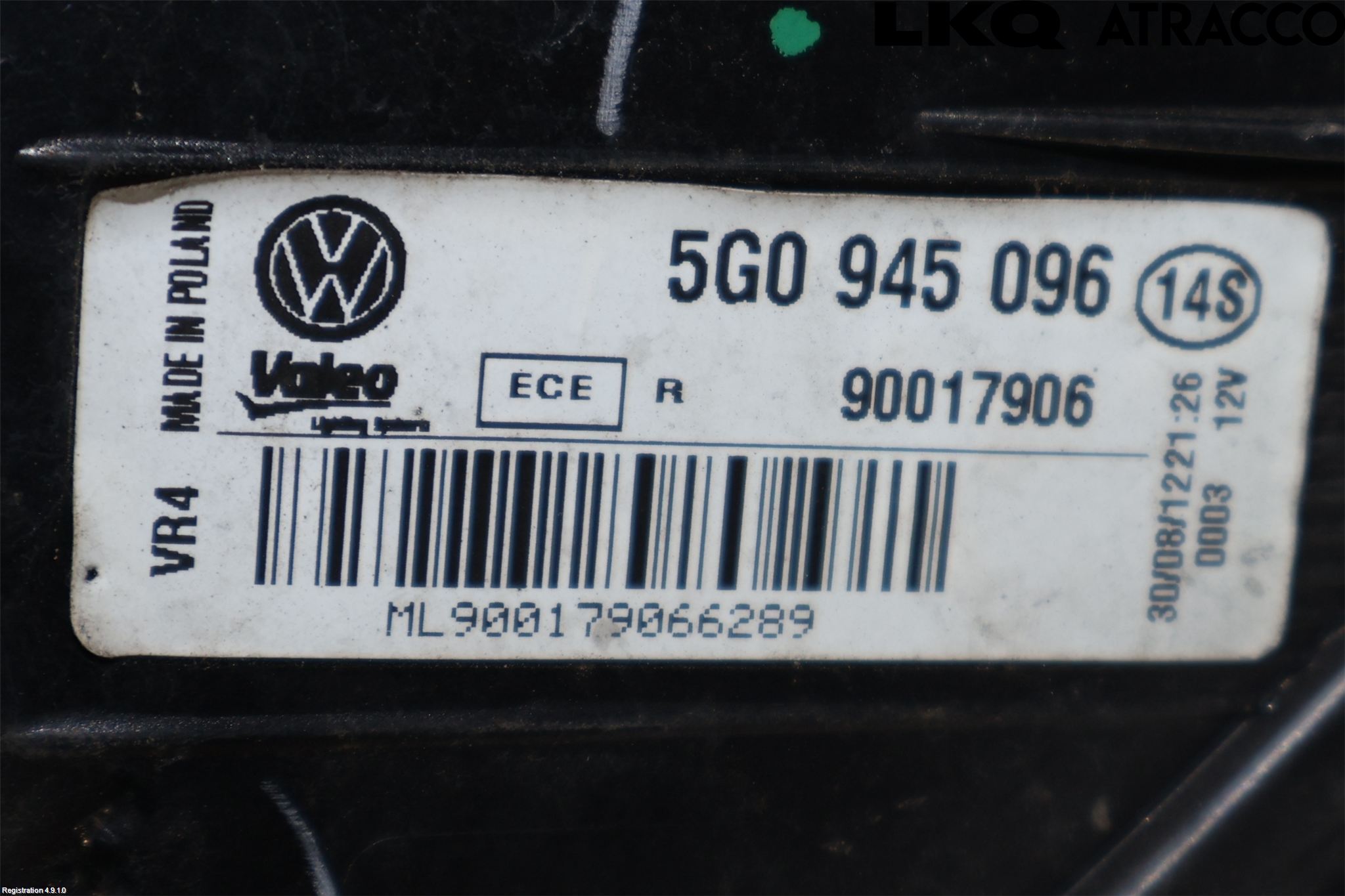 Volkswagen VW GOLF / E-GOLF VII 13-20 Bakljus Höger