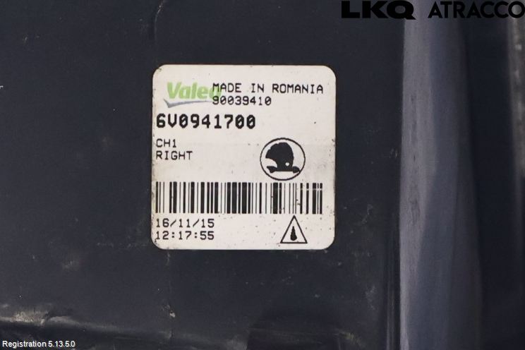 Skoda FABIA 15-21 Dimljus-Varselljus Fram
