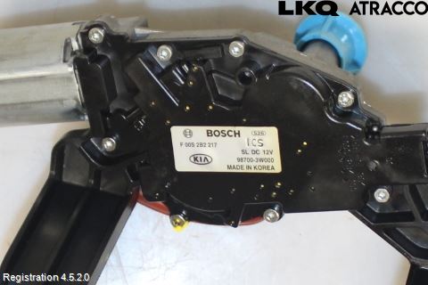 Kia SPORTAGE (SL) 11-15 Torkarmotor Baklucka