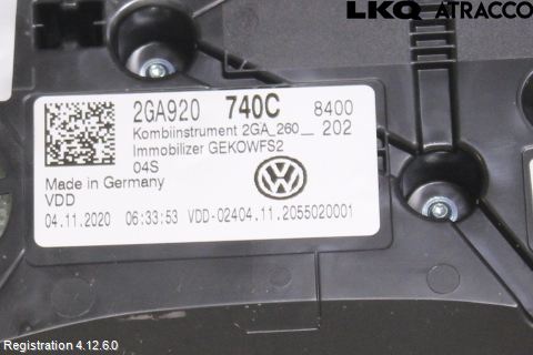 Volkswagen VW T-ROC 18- Instrument Komb