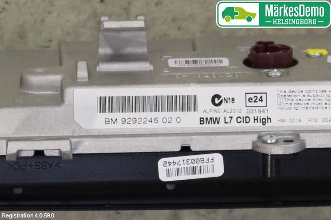 BMW 1 F20/F21 11-19 Kontrolldisplay