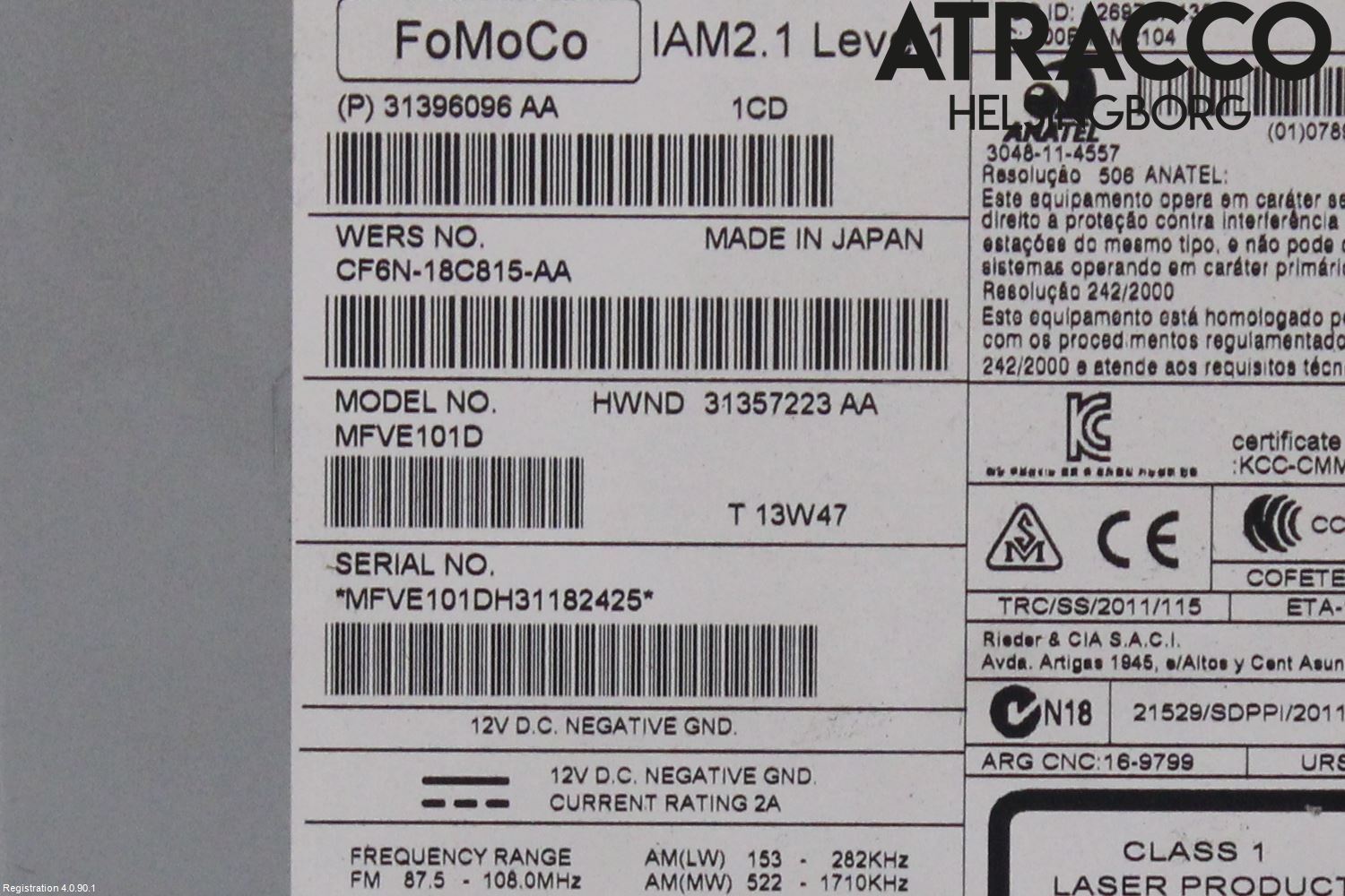 Volvo V40 12-19 Cd Radio - Multimediapanel
