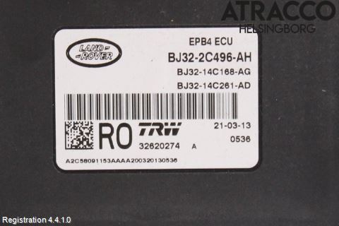 Landrover LAND ROVER RANGE ROVER EVOQUE (L538) 11-18 Styrenhet Parkbroms Epb