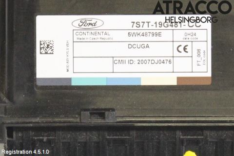 Ford S-MAX 06-15 Styrenhet Nyckellöst System