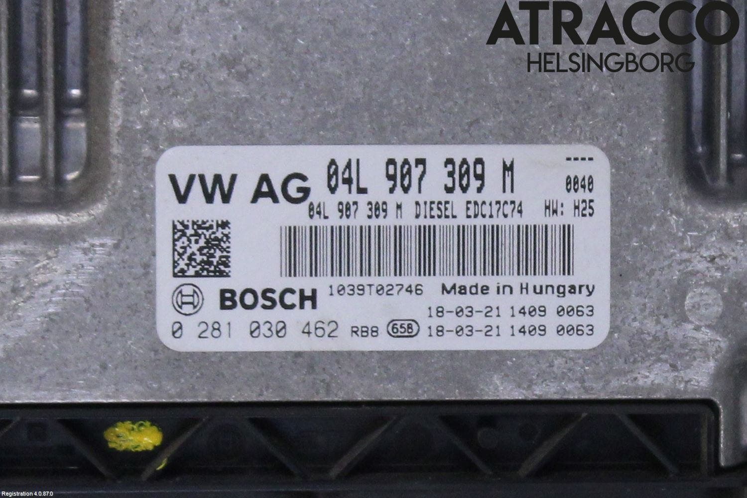 Volkswagen VW PASSAT 15-19 Styrenhet Inspump Diesel