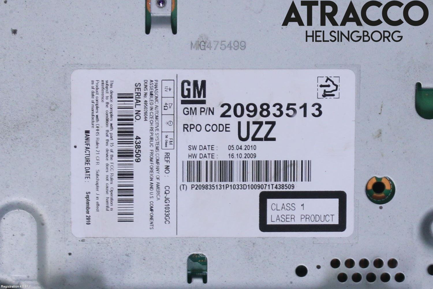 Opel INSIGNIA 09-16 Cd Radio - Multimediapanel