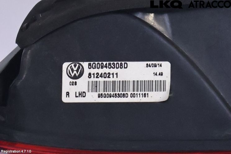 Volkswagen VW GOLF / E-GOLF VII 13-20 Bakljus Lucka Hö