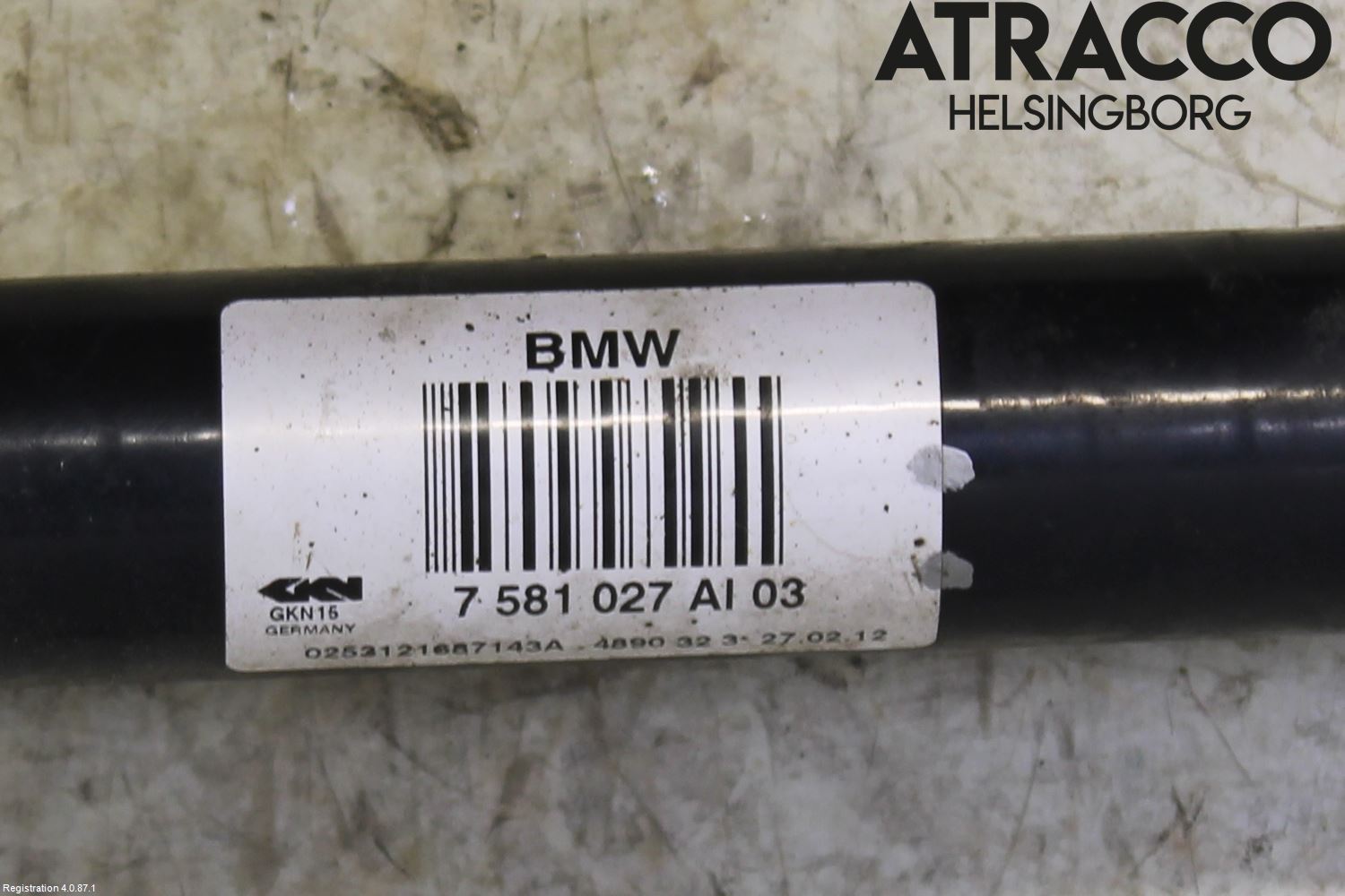 BMW 5 F10/F11/F18 09-17 Drivaxel Bak Vänster
