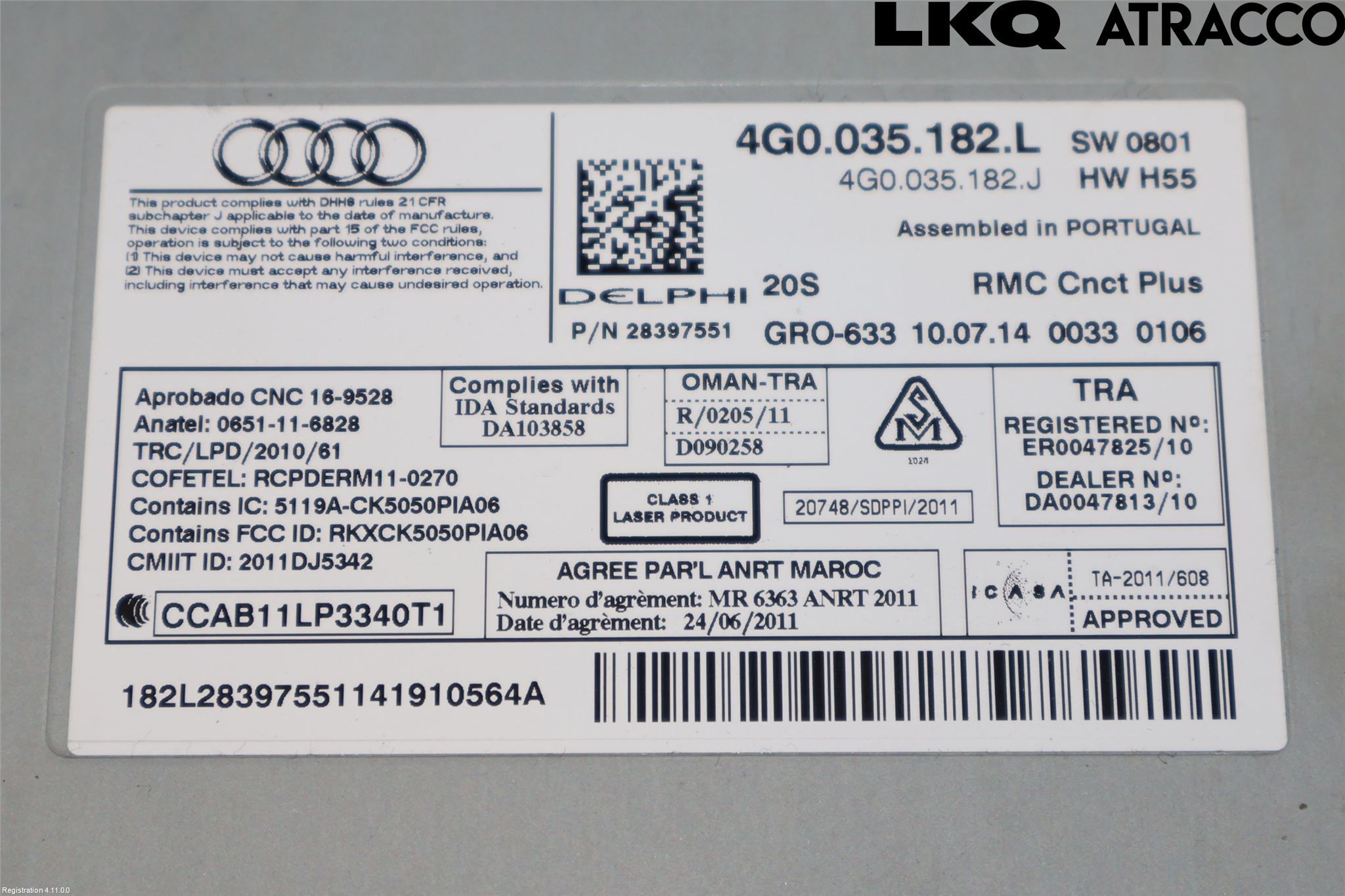 Audi A6 ALLROAD 12-18 Cd Radio - Multimediapanel